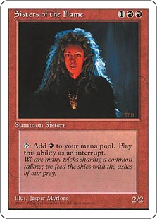 【ENG】■アルターネイト版■《炎の修道女/Sisters of the Flame》[4ED]