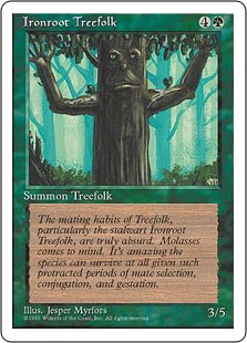 【ENG】■アルターネイト版■《鉄の根の樹人族/Ironroot Treefolk》[4ED]