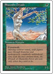 【ENG】■アルターネイト版■《シャノーディンのドライアド/Shanodin Dryads》[4ED]