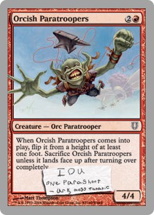【ENG】【Foil】《Orcish Paratroopers》[UNH]