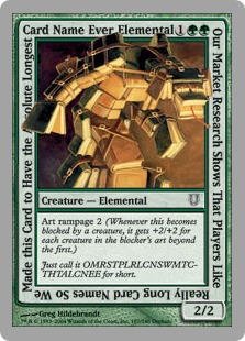 【ENG】【Foil】《Our Market Research Shows That Players Like Really Long Card Names So We Made this Card to Have the Absolute Longest Card Name Ever Elemental》[UNH]