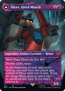 【ENG】【Foil】■シャッタード・グラス■《雇われの剛力、スライサー/Slicer, Hired Muscle》[BOT]