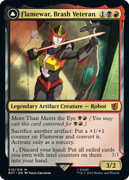 【ENG】【Foil】《無作法な古参兵、フレイムウォー/Flamewar, Brash Veteran》[BOT]