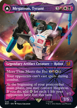 【ENG】【Foil】■シャッタード・グラス■《暴君、メガトロン/Megatron, Tyrant》[BOT]