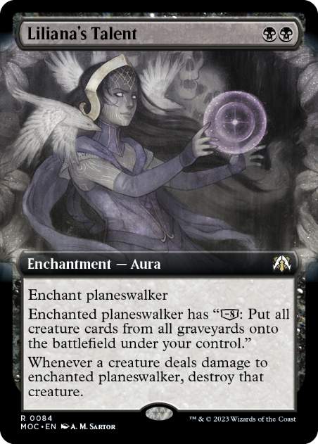 【ENG】【Foil】■拡張アート■《リリアナの才能/Liliana's Talent》[MOC]