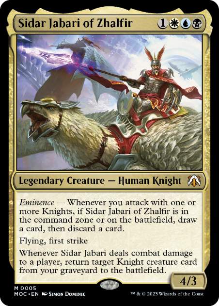 【ENG】【Foil】《ザルファーのシダー・ジャバーリー/Sidar Jabari of Zhalfir》[MOC]