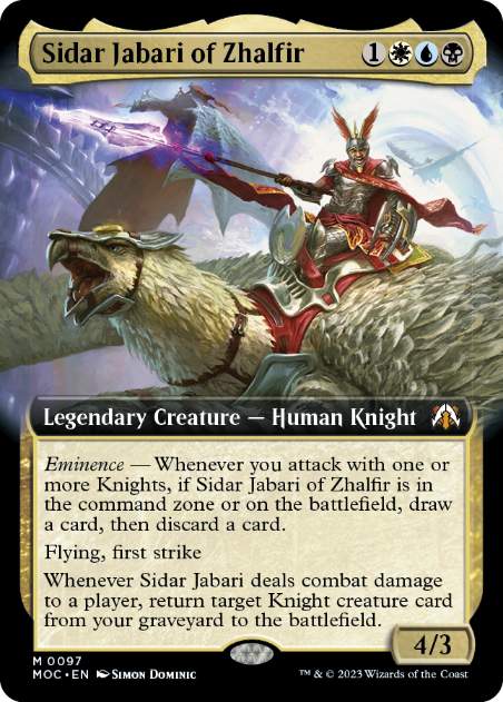 【ENG】【Foil】■拡張アート■《ザルファーのシダー・ジャバーリー/Sidar Jabari of Zhalfir》[MOC]