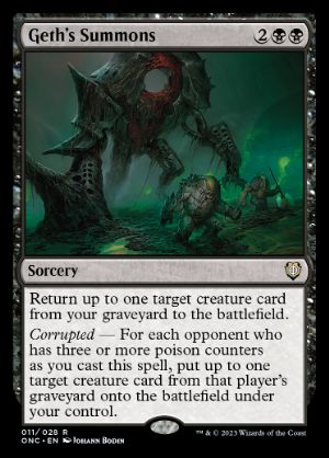 【ENG】《ゲスの召喚/Geth's Summons》[ONC]