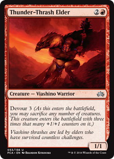 【ENG】《雷団の古老/Thunder-Thrash Elder》[PCA]