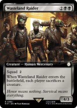 【ENG】【Foil】■拡張アート■《ウェイストランド・レイダー/Wasteland Raider》[PIP]