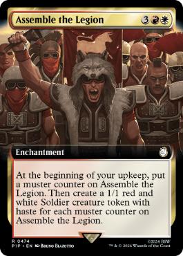 【ENG】【Foil】■拡張アート■《軍勢の集結/Assemble the Legion》[PIP]