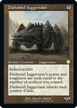 【ENG】■旧枠■《ダークスティールの巨大戦車/Darksteel Juggernaut》[BRC]