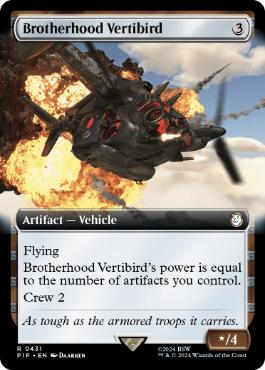 【ENG】【Foil】■拡張アート■《ブラザーフッド・ベルチバード/Brotherhood Vertibird》[PIP]