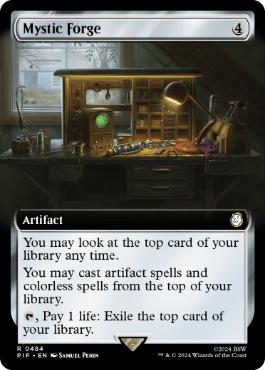 【ENG】【Foil】■拡張アート■《神秘の炉/Mystic Forge》[PIP]