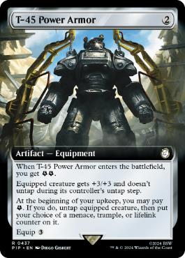 【ENG】【Foil】■拡張アート■《T-45パワーアーマー/T-45 Power Armor》[PIP]