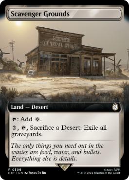 【ENG】【Foil】■拡張アート■《屍肉あさりの地/Scavenger Grounds》[PIP]