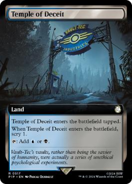 【ENG】【Foil】■拡張アート■《欺瞞の神殿/Temple of Deceit》[PIP]