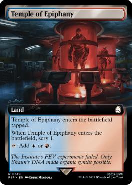 【ENG】【Foil】■拡張アート■《天啓の神殿/Temple of Epiphany》[PIP]