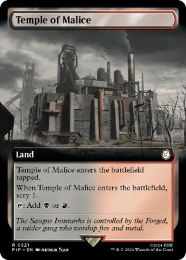 【ENG】【Foil】■拡張アート■《悪意の神殿/Temple of Malice》[PIP]