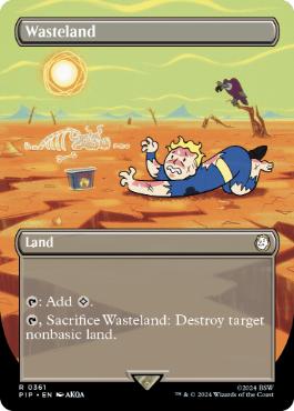 【ENG】【Foil】■ボーダーレス■《不毛の大地/Wasteland》[PIP]