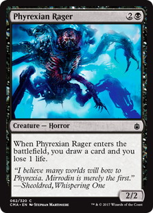 【ENG】《ファイレクシアの憤怒鬼/Phyrexian Rager》[CMA17]