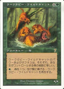 【JPN】【Foil】《ウークタビー・ワイルドキャット/Uktabi Wildcats》[7ED]