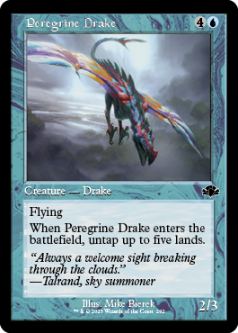 【ENG】【Foil】■旧枠■《流浪のドレイク/Peregrine Drake》[DMR]