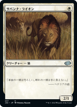 【JPN】《サバンナ・ライオン/Savannah Lions》[J22]