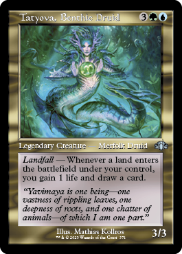 【ENG】【Foil】■旧枠■《水底のドルイド、タトヨヴァ/Tatyova, Benthic Druid》[DMR]