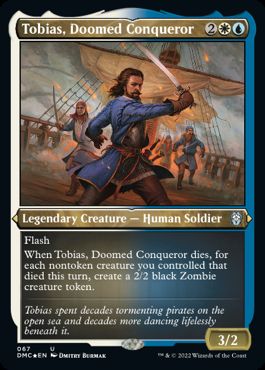 【ENG】【Foil】■エッチング■《悪運尽きた征服者、トバイアス/Tobias, Doomed Conqueror》[DMC]