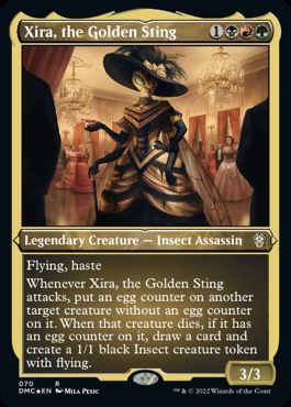 【ENG】【Foil】■エッチング■《黄金の一刺し、ジラ/Xira, the Golden Sting》[DMC]