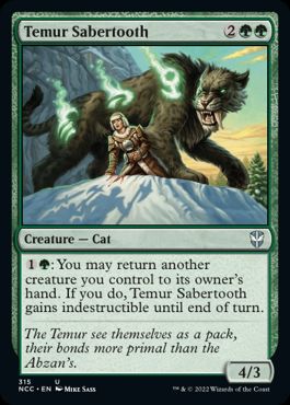 【ENG】《ティムールの剣歯虎/Temur Sabertooth》[NCC]