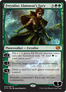 【ENG】《ラノワールの憤激、フレイアリーズ/Freyalise, Llanowar's Fury》[C14]