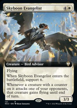 【ENG】【Foil】■プロモスタンプ付■《空加護の福音者/Skyboon Evangelist》[NCC]
