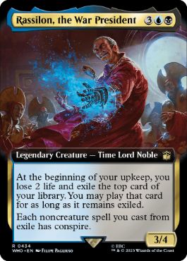 【ENG】【Foil】■拡張アート■《戦時大統領、ラシロン/Rassilon, the War President》[WHO]