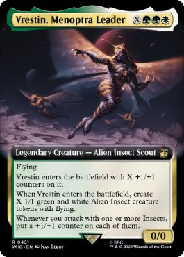 【ENG】【Foil】■拡張アート■《メノプトラの指導者、ヴレスティン/Vrestin, Menoptra Leader》[WHO]