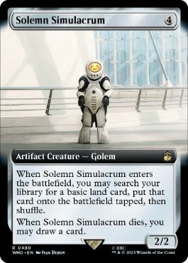 【ENG】【Foil】■拡張アート■《真面目な身代わり/Solemn Simulacrum》[WHO]