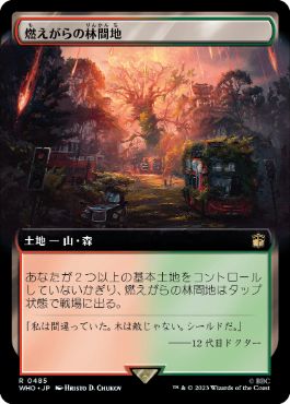 【JPN】【Foil】■拡張アート■《燃えがらの林間地/Cinder Glade》[WHO]