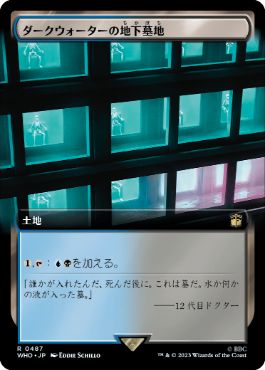 【JPN】【Foil】■拡張アート■《ダークウォーターの地下墓地/Darkwater Catacombs》[WHO]