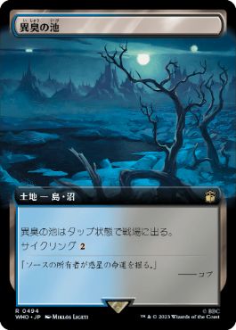 【JPN】【Foil】■拡張アート■《異臭の池/Fetid Pools》[WHO]