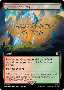 【ENG】【Foil】■拡張アート■《根縛りの岩山/Rootbound Crag》[WHO]