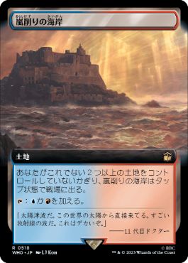 【JPN】【Foil】■拡張アート■《嵐削りの海岸/Stormcarved Coast》[WHO]