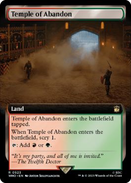 【ENG】【Foil】■拡張アート■《奔放の神殿/Temple of Abandon》[WHO]