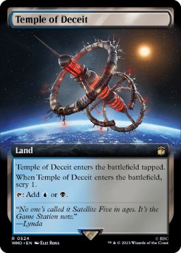 【ENG】【Foil】■拡張アート■《欺瞞の神殿/Temple of Deceit》[WHO]