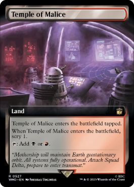 【ENG】【Foil】■拡張アート■《悪意の神殿/Temple of Malice》[WHO]