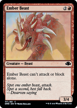 【ENG】《くすぶり獣/Ember Beast》[DMR]
