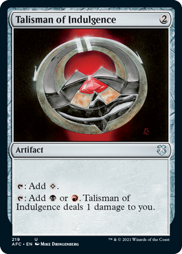 【ENG】《耽溺のタリスマン/Talisman of Indulgence》[AFC]