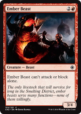 【ENG】【Foil】《くすぶり獣/Ember Beast》[CN2]