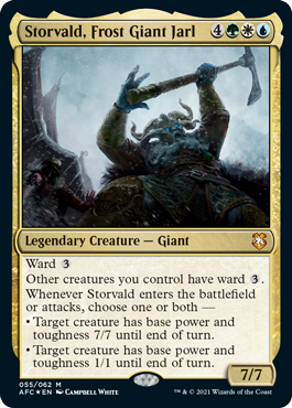 【ENG】【Foil】《フロスト・ジャイアントの伯爵、ストルヴァルド/Storvald, Frost Giant Jarl》[AFC]