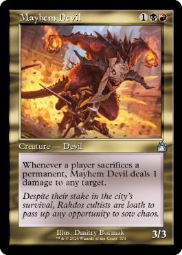 【ENG】【Foil】■旧枠■《波乱の悪魔/Mayhem Devil》[RVR]